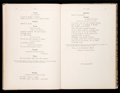 托斯卡的剧本，贾科莫·普契尼（Giacomo Puccini），意大利里科尔迪版 作者 意大利学校