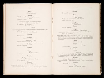 Libretto della Tosca by Giacomo Puccini, Edition Ricordi, Italy 作者 意大利学校