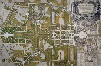 意大利卡潘诺里（托斯卡纳）曼西别墅及其花园的地图，雕版画，意大利 作者 意大利学校
