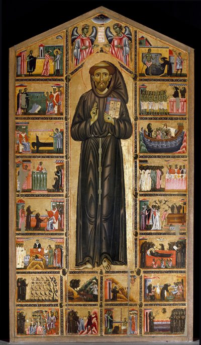 Master (Maestro) del San Francesco Bardi。 13 世纪上半叶的佛罗伦萨学校。 San Francesco d