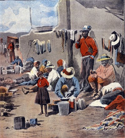 墨西哥革命：逃离叛军前进的难民家庭 米纳尔迪在 "L