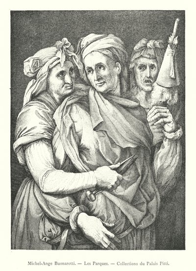 Michel-Ange Buonarotti，《命运》，皮蒂宫藏品（版画） 作者 意大利学校