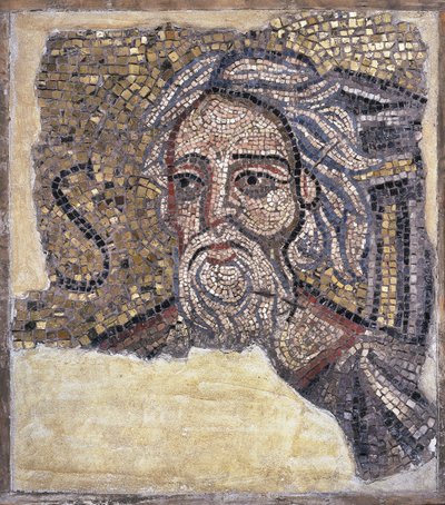 Mosaic panel with head of St. Andrew (mosaic) 作者 意大利学校
