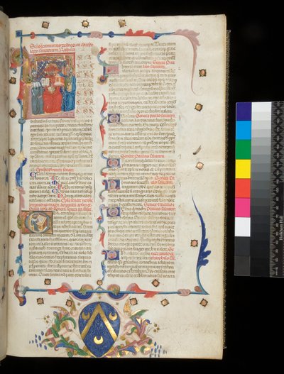 Ms 390. Seneca the Younger, Opera, and Seneca the Elder, Excerpta controversiarum, f.1r. Incipit page with historiated initial [L] housing Jerome, St Paul and Seneca, Veneto 作者 意大利学校
