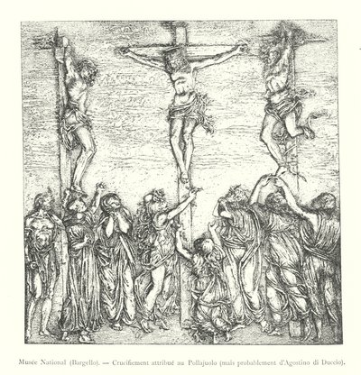 国家博物馆，巴尔杰罗，归于Pollajuolo的十字架，但可能是Agostino di Duccio的作品（雕刻）。 作者 意大利学校