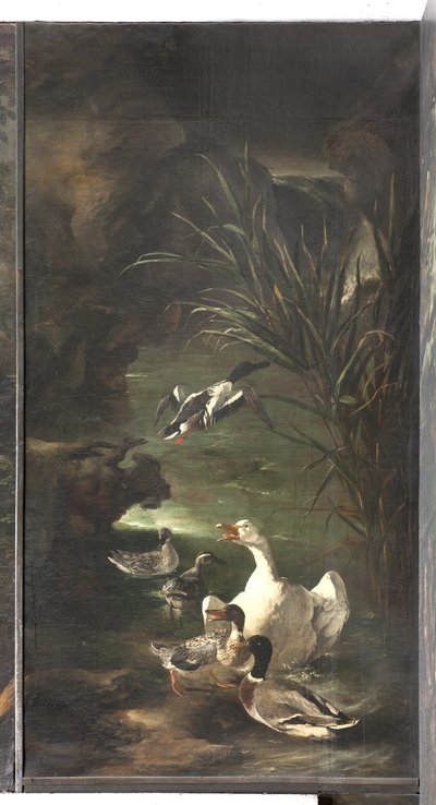 俄耳甫斯的神话：天鹅和鸭子，c.1650-60 作者 意大利学校