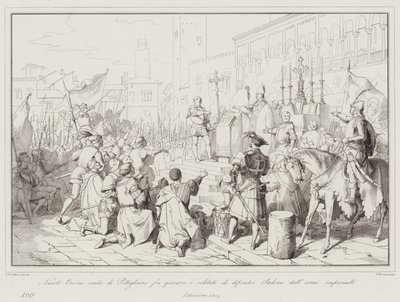 Nicolo Orsino conte di Pitigliano fa giurare i soldati di difender Padova dall