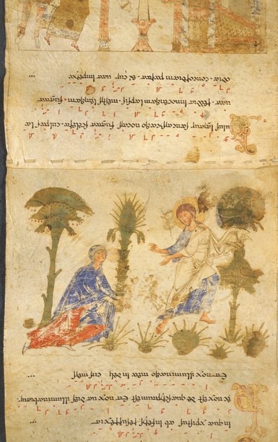 Noli Me Tangere，选自 "Exultet Roll"，约 1072 年（牛皮纸） 作者 意大利学校