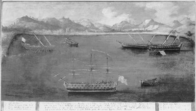 着名水手的海军攻击之一，Mattio Ivanovich da Dobrota，1730 作者 意大利学校