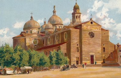 帕多瓦 / Padua: 圣贾斯蒂娜大教堂 (chromolitho) 作者 意大利学校