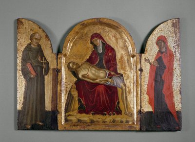 Pieta与圣弗朗西斯和Mary Magdalen，14世纪（小组） 作者 意大利学校
