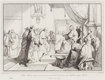 Pietro Bembo eletto cardinale, e presentato dal Contarini e dal Sadoleto a papa Paolo III 作者 意大利学校
