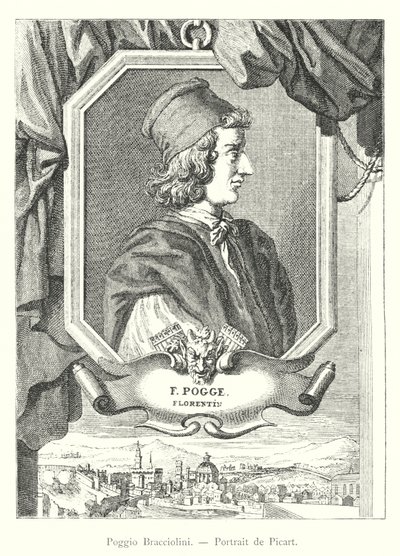 Poggio Bracciolini，《Picart的肖像》（雕刻）。 作者 意大利学校