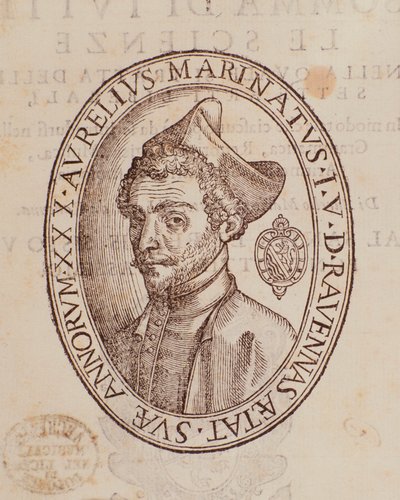 Portrait ofAurelio Marinati. Page from Somma di tutte le scienze 作者 意大利学校