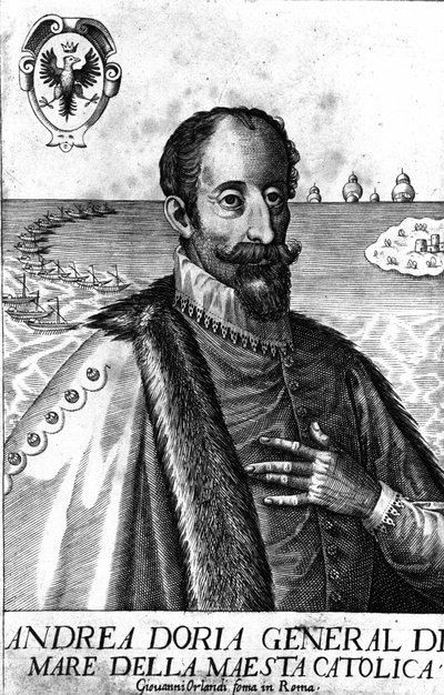 Andrea Doria（1466-1560）的肖像，意大利军人。 作者 意大利学校