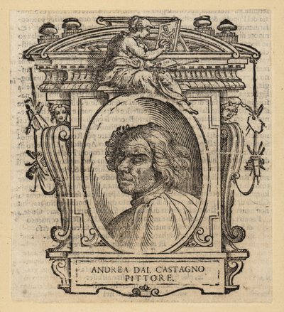 Portrait of Andrea dal Castagno, Italian painter from Florence, circa 1419-1457 作者 意大利学校