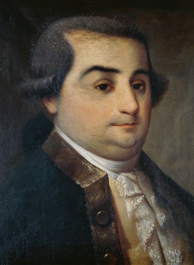 意大利法学家、哲学家和政治家切萨雷-贝卡里亚（1738-1794）的肖像，由一位不知名的伦巴第艺术家绘制。 作者 意大利学校