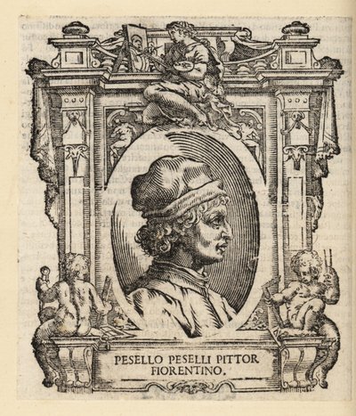 佛罗伦萨意大利画家弗朗切斯科·佩塞利诺 (Francesco Pesellino) 的肖像 作者 意大利学校
