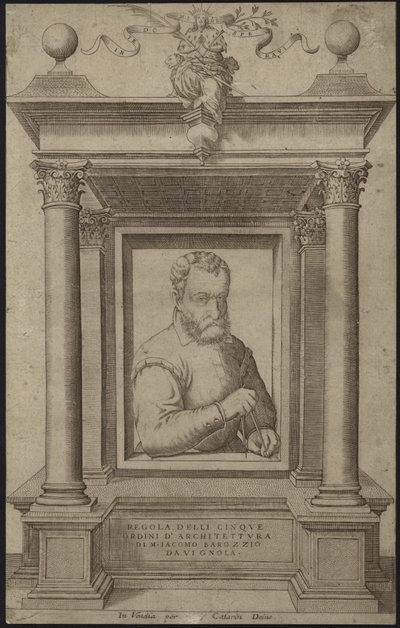 Giacomo Barozzi da Vignola的肖像 作者 Italian School
