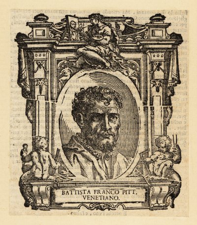 Portrait of Giovanni Battista Franco, Italian Mannerist painter and etcher active in Rome, Urbino, and Venice in the mid 16th century 作者 意大利学校