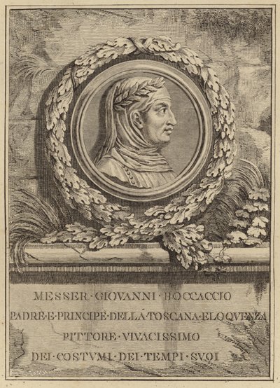 Giovanni Boccaccio的肖像 作者 意大利学校