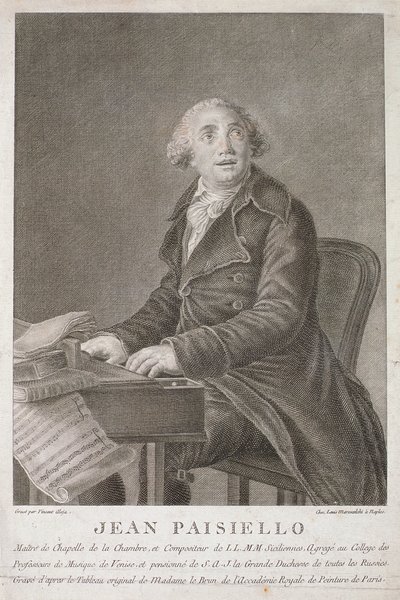 由Vincent Aloja雕刻的Giovanni Paisiello（1782-1840）的肖像 作者 意大利学校