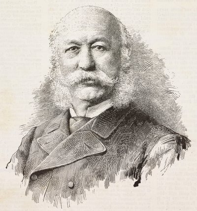 Girolamo Cantelli（1815-1884）的肖像，意大利爱国者和政治家，由 Baroni 和 Gardelli 的照片雕刻而成，来自 L