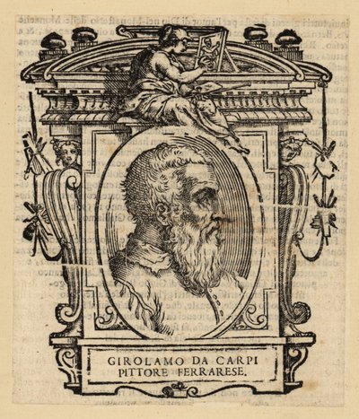 Portrait of Girolamo Da Carpi, Italian painter and decorator who worked at the Court of the House of Este in Ferrara 作者 意大利学校
