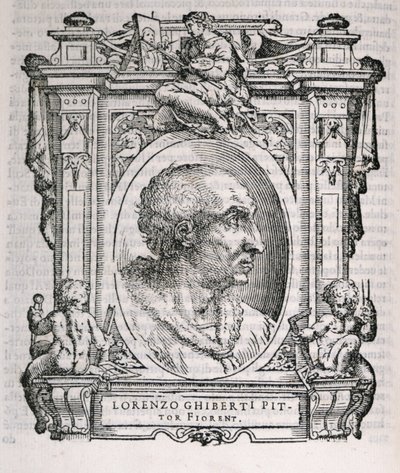 来自Vasaris Lives of the Artists的Lorenzo Ghiberti（1378-1455）的肖像，首次出版1550年 作者 意大利学校