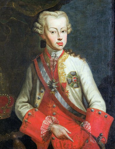 Pietro Leopoldo di Lorena的肖像，约1750年 作者 Italian School