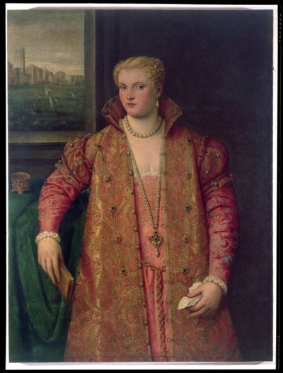 一名妇女的画象，威尼斯式学校 作者 Italian School