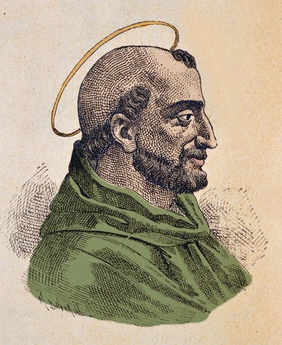 教皇阿尼塞特（Anicetus 或 Aniceto）的肖像（约 155-166 年） 作者 意大利学校