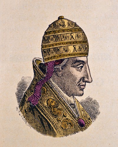 教皇伯努瓦七世（Benedetto，Benedict或Benedictus）的画像（974-983）。 作者 意大利学校