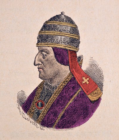 教皇尤金四世(Eugenio, Eugenius)的画像(1431-1447) 作者 意大利学校