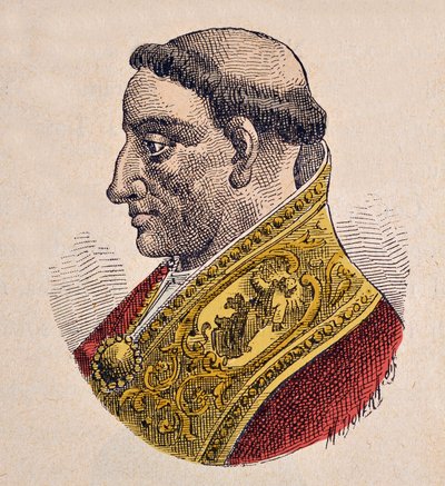 教皇格雷戈里四世的肖像（Gregorio、Gregorius 或 Gregory）（827-844） 作者 Italian School