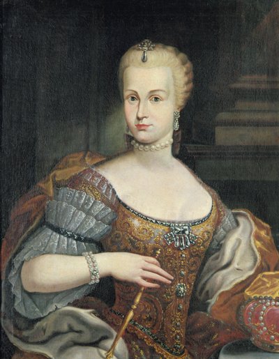 Pietro Leopoldo di Lorena的妻子肖像，约1750年 作者 意大利学校
