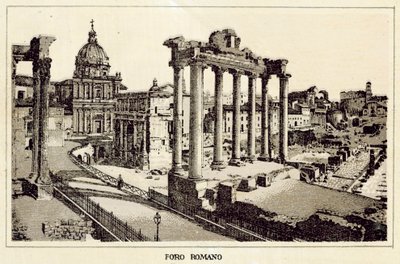 Roma: Foro Romano (litho) 作者 意大利学校