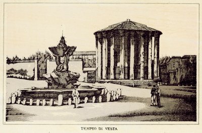 Roma: Tempio Di Vesta (litho) 作者 意大利学校