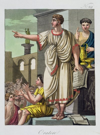 罗马演说家，来自LAntica Roma，1825年 作者 意大利学校