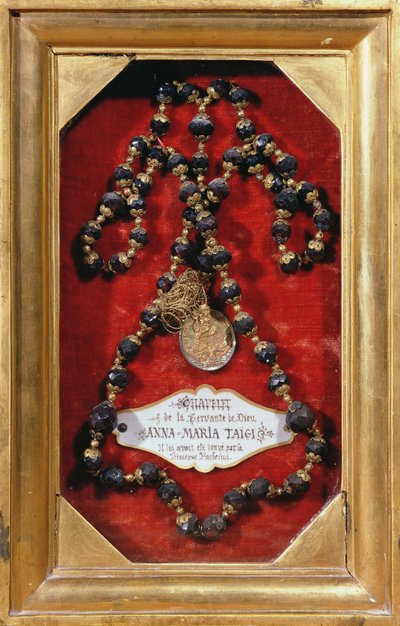 巴贝里尼公主给予Anna-Maria Taigi念珠（金和宝石） 作者 Italian School