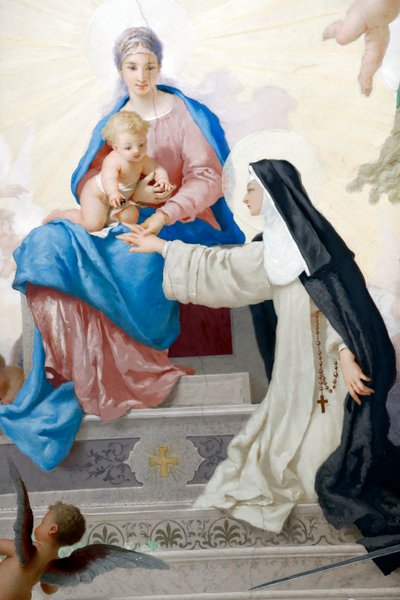 圣卡塔琳娜教堂（Chiesa di Santa Caterina）。圣卡塔琳娜和圣母与圣婴。瓦拉泽。意大利。 作者 意大利学校