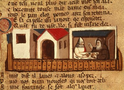 在Codex Entree dEspagne的修道院中寻求庇护 作者 意大利学校