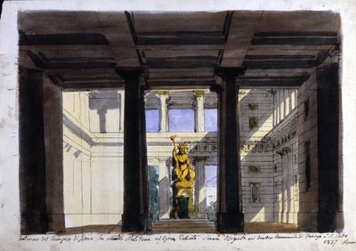 设置为“Poliuto”，Teatro Comunale，Faenza，1857 作者 意大利学校