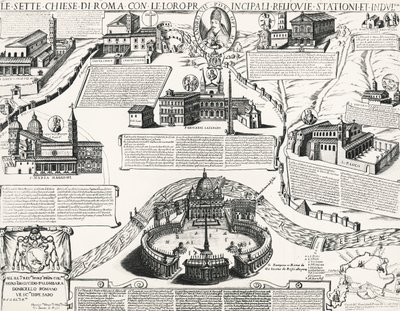 罗马七教堂，亚历山大七世（1655-1667年教皇）的肖像，意大利 作者 意大利学校