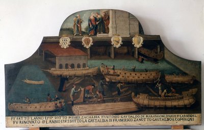 造船业：1517年建造、1753年翻修的船只。 作者 意大利学校