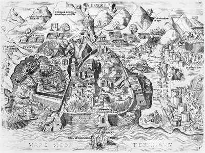 1541年，查理五世（1500-58）围攻阿尔及尔 作者 意大利学校