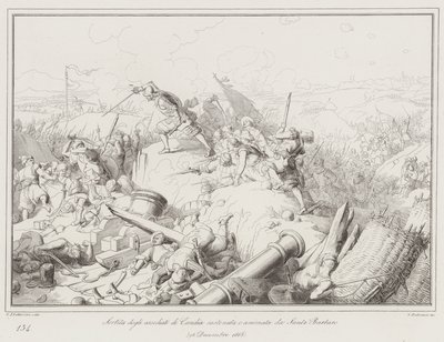 Sortita degli assediati di Candia sostenuta e animata da Sante Barbaro 作者 意大利学校