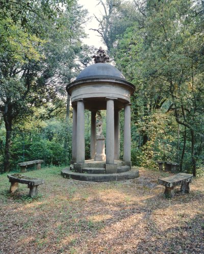 有金星雕象的寺庙，别墅di Celle 作者 意大利学校