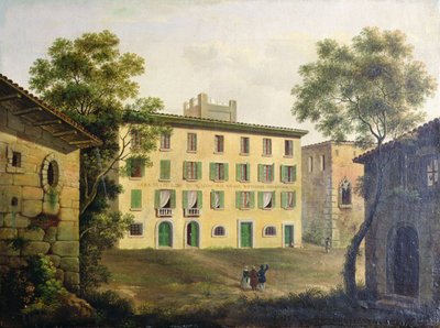 The Birthplace of Napoleon, Ajaccio, Corsica (oil on canvas) 作者 意大利学校