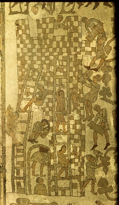 巴别塔的建造，1166（马赛克） 作者 意大利学校